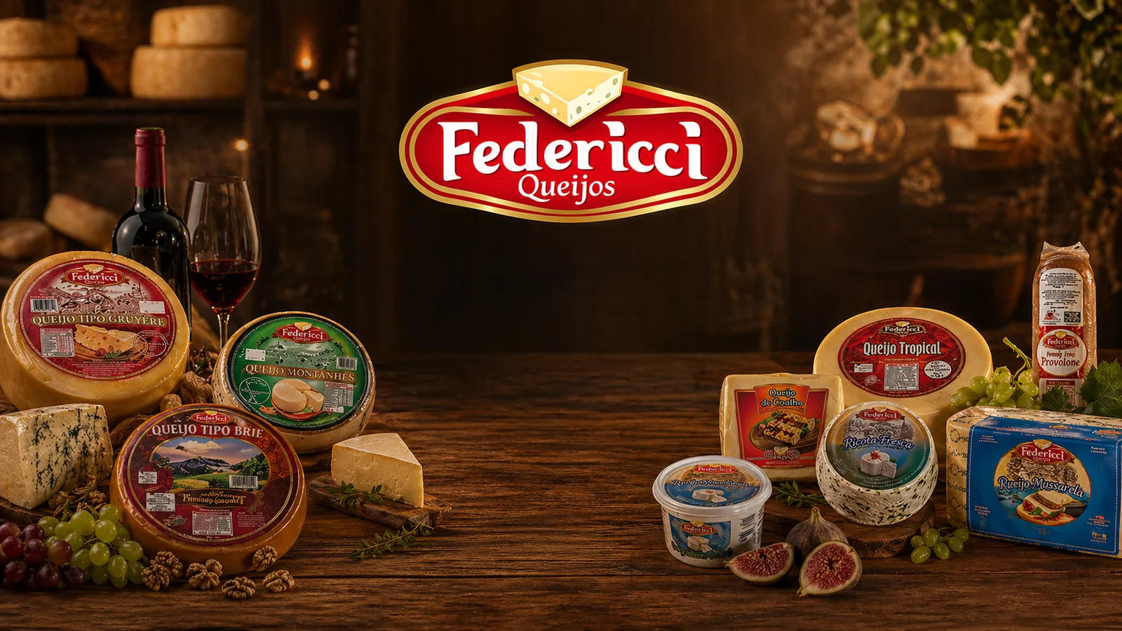 Seleção de queijos artesanais Federicci
